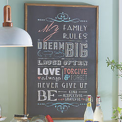 My Family Rules Wall Art