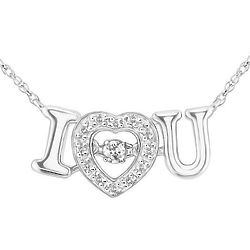 The Beat of Your Heart Diamond I Love You Necklace