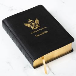 Personalized St. Michael Protect Us Law Enforcement Bible