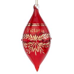 Personalized Tapered Glass January Birthstone Ornament