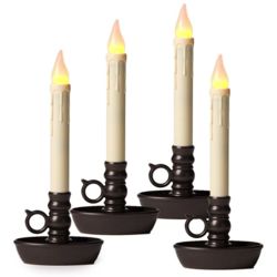 4 Battery-Operated LED Window Candles