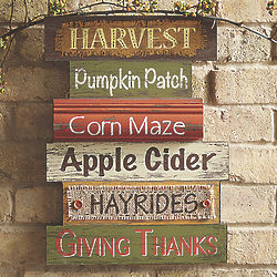 Harvest Themes Stacked Sign