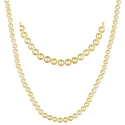 Single Strand Akoya Pearl Necklace in 14K Yellow Gold
