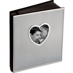 Personalized Satin Photo Album with Heart Opening