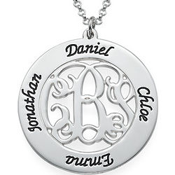Monogrammed Family Tree Necklace