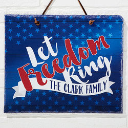 Land of the Free Personalized Slate Plaque