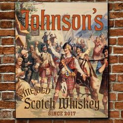 Fine Old Scotch Large Personalized Wood Sign