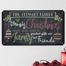 Personalized Magic of Christmas Metal Wall Decor