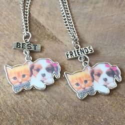 Cat + Dog BFF Necklace Set