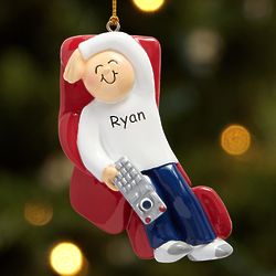 Personalized TV Watcher Ornament