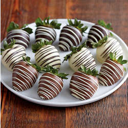 Hand-Dipped Chocolate Strawberries with Drizzle
