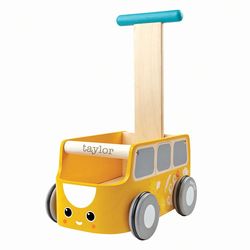 Personalized My Little Bus Wooden Walker Toy