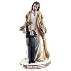 First Communion Jesus Figurine with Boy