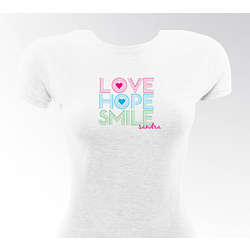 Personalized Flirty Gal Hope and Smile Fitted T-Shirt