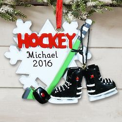 Hockey Player Personalized Ornament