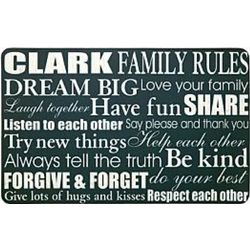 Family Rules Personalized Doormat
