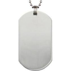 Large Stainless Steel Dog Tag Necklace