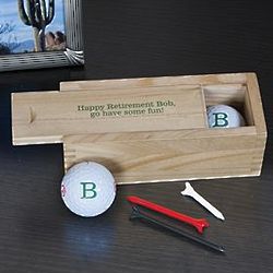 Personalized Executive Golf Ball and Tee Set