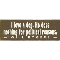 I Love A Dog Wooden Plaque