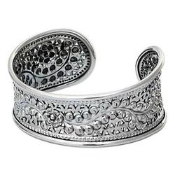 Thai Tok Mai Sterling Silver Cuff Bracelet