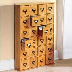 24 Drawer Library Style CD Storage Cabinet