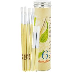 Bamboo Paint Brushes Tube Set