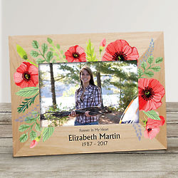 Personalized Floral Memorial Picture Frame