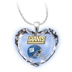New York Giants Super Bowl Champions Heart Necklace