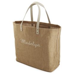 Personalized Natural Jute Tote