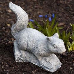 Cast Stone Small Squirrel Garden Statue