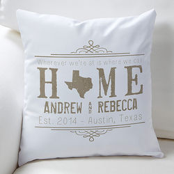 State of Love Personalized Keepsake Pillow