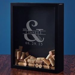 Love & Marriage Custom Wine Cork Shadow Box