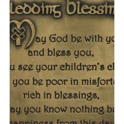May God Be with You Wedding Blessing Wall Plaque