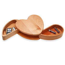 Personalized Maple Heart Trinket Box