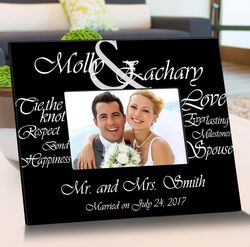 Everlasting Love Personalized Picture Frame in Black