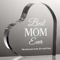 Best Mom Ever Personalized Heart Plaque