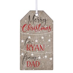 Personalized Merry Christmas Gift Tag Ornament