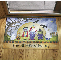 Personalized Halloween Character Doormat