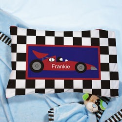 Personalized Racecar Pillow