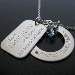 Personalized Engraved Love Story Necklace