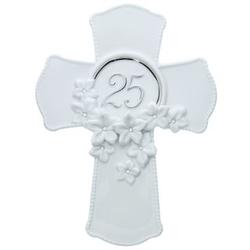 Porcelain 25th Wedding Anniversary Cross