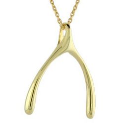 Gold Vermeil Wishbone Pendant
