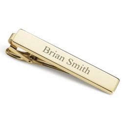 Personalized Classically Gold Tie Bar