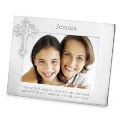 Handcrafted Cross Picture Frame