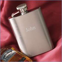 Engraved Satin Matted Flask