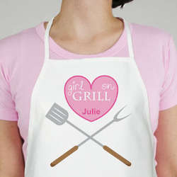 Personalized Girl on Grill Apron