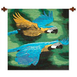 Amazon Macaws Wool Tapestry