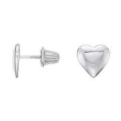 Sterling Silver Children's Heart Earrings