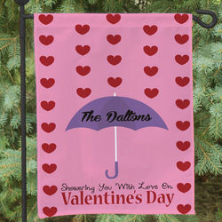 Personalized Showering with Love Garden Flag
