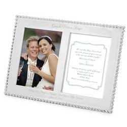 Beaded Double Opening Picture and Invitation Frame